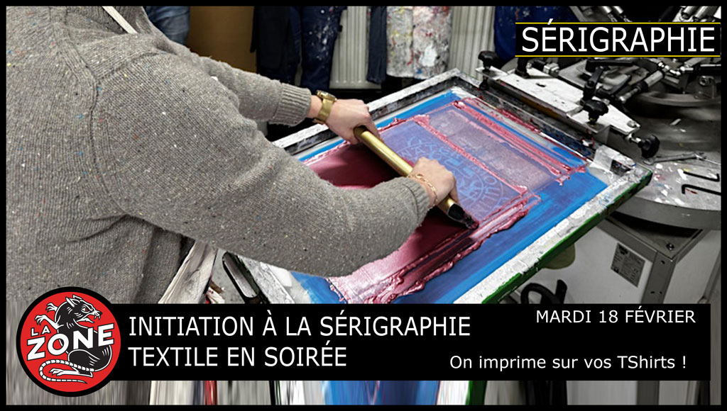 Initiation à la sérigraphie textile en soirée. On imprime sur vos T-shirts!