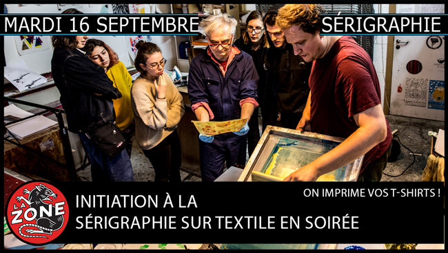 Initiation à la sérigraphie sur textile.