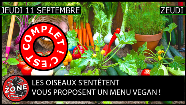 Les Oiseaux s’Entêtent vous proposent un menu parfaitement vegan !
