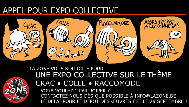 Une expo collective sur le thème Crac • Colle • Raccommode