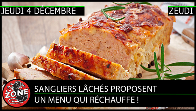 Sangliers Lâchés vous proposent un menu qui réchauffe !