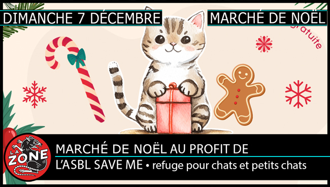 Save Me ASBL vous donne rendez-vous pour son traditionnel marché de Noël à La Zone