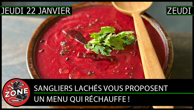 Sangliers Lâchés vous proposent un menu qui réchauffe !