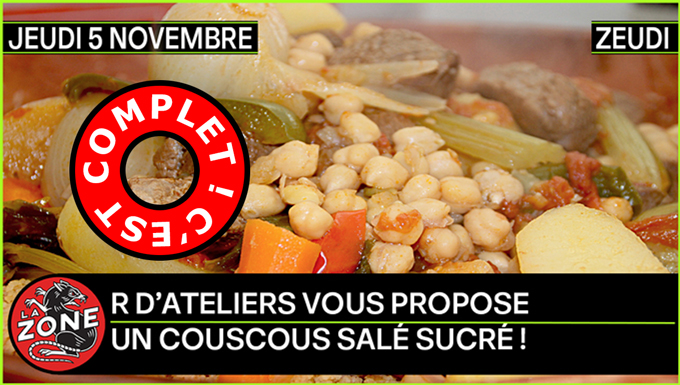 R d’ateliers vous propose un couscous salé sucré !